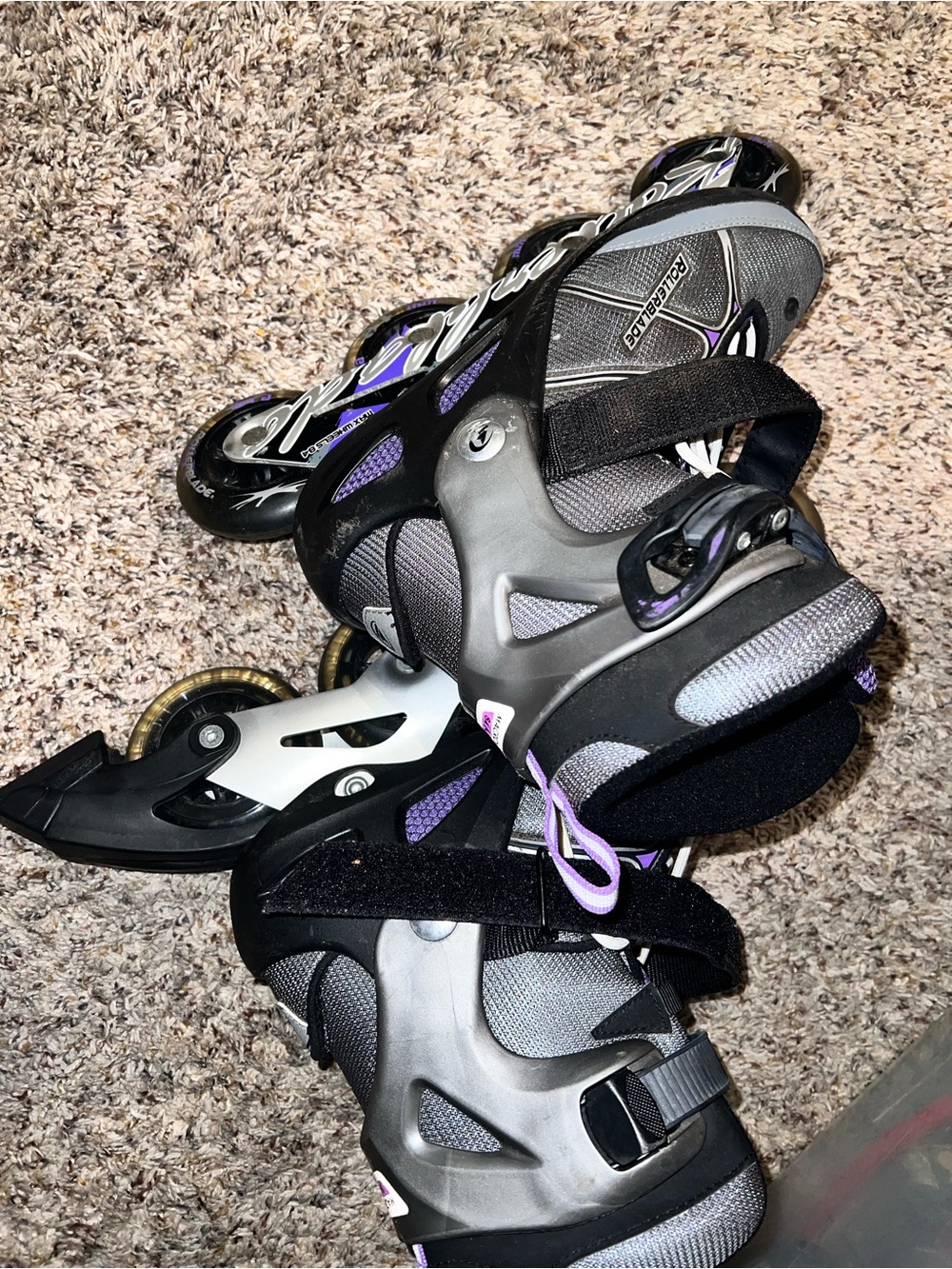 Adjustable Women's Inline Skates - Gray & Purple